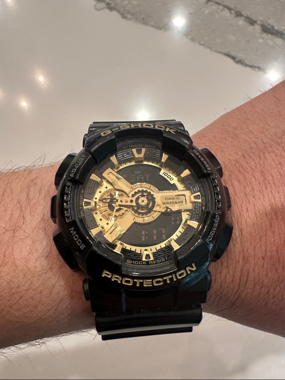 Casio G-Shock Black and Gold Analog-Digital Watch